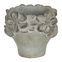 Clayre & Eef Bloempot 20x19x17 cm Grijs Steen Bloempot binnen - thumbnail