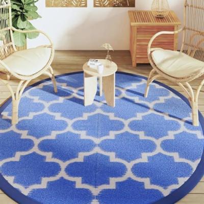 VidaXL Buitentapijt arakil ø 200 cm polypropeen blauw
