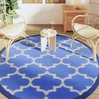 VidaXL Buitentapijt arakil ø 200 cm polypropeen blauw - thumbnail