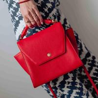 Leren dames handtas - rood - MŌSZ Phoebe - thumbnail