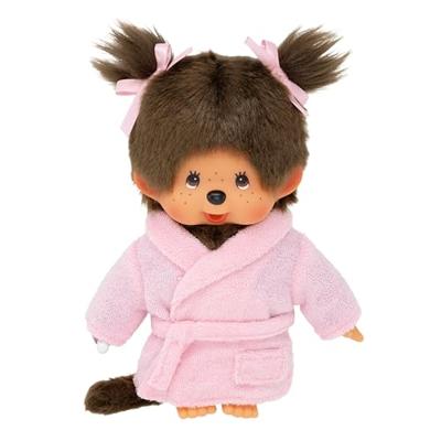 Monchhichi Pluche - BANDAI - Roze Badjas - 20 cm