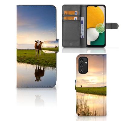 Samsung Galaxy A14 4G | Telefoonhoesje | Met pasjeshouder | Koe