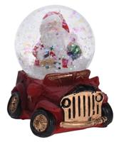 Sneeuwbol Kerstfiguur Auto 7cm Assorti 1st - thumbnail