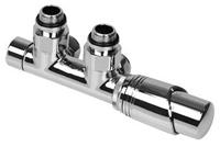 Plieger Design Radiator Onderblok Set Como Inclusief Koppeling 15 en 16 mm Chroom - thumbnail