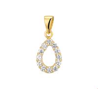 TFT Hanger Geelgoud Zirkonia 6,5 x 14 mm - thumbnail