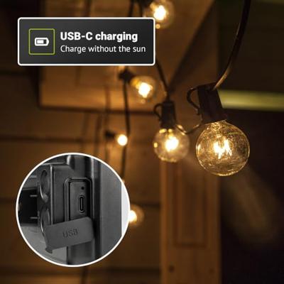 Solar String Light 7m - G40 Filament lampen - 2700K Warm wit - IP44 Waterdicht - 4 Lichtmodi - 750 Lumen