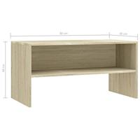 VidaXL Tv-meubel 80x40x40 cm bewerkt hout sonoma eikenkleurig - thumbnail