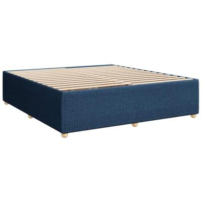 Boxspring met matras stof blauw 180x200 cm