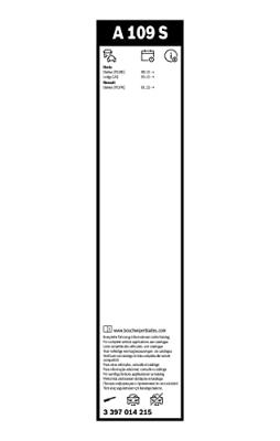 Bosch ruitenwissers Aerotwin A109S - Lengte: 550/400 mm - set wisserbladen voorzijde A109S