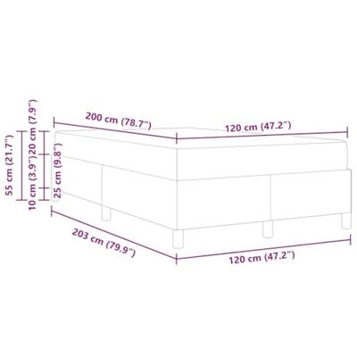 Bedframe met matras Roze en wit 120 x 200 cm Fluweel