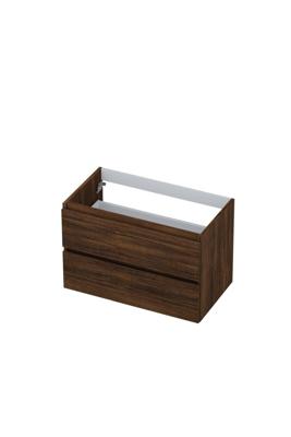 Onderkast INK 2 laden greeploos met houten keerlijst 80 cm x 45 cm x 52 cm Koper eiken 1257130