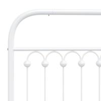 Bedframe met hoofd- en voeteneinde metaal wit 90x200 cm - thumbnail