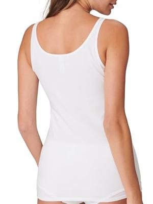 2-Pack dames hemden - Organic 95/5 - Basics - Biologisch katoenen vrouwen hemdjes - Onderhemd met brede bandjes