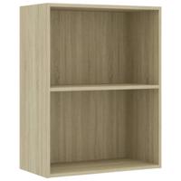 Boekenkast 2 schappen 60x30x76,5 cm bewerkt hout sonoma eiken - thumbnail