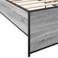 Bedframe bewerkt hout en metaal grijs sonoma eiken 90x190 cm - thumbnail