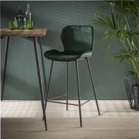 Davidi Design Ela Groen Velvet Barstoel set van 4 - thumbnail