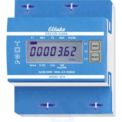 Eltako DSZ15D-3x80A MID 28380015 kWh-meter 3-fasen Digitaal 80 A Conform MID: Ja 1 stuk(s)