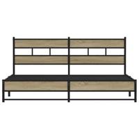 Bedframe zonder matras metaal sonoma eikenkleurig 193x203 cm - thumbnail