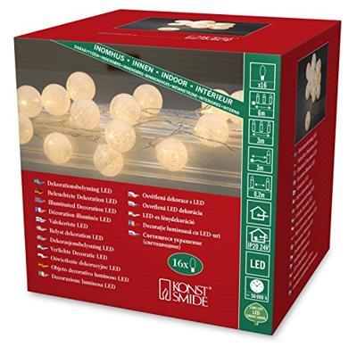 LED cotton balls lichtsnoer wit 6cm