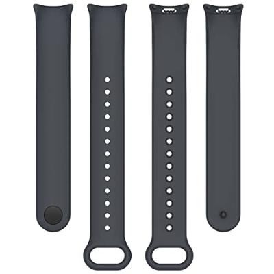By Qubix - Siliconen bandje - Donkergrijs - Compatible met Xiaomi Smart Band 8 & 9 - Compatible Xiaomi bandje