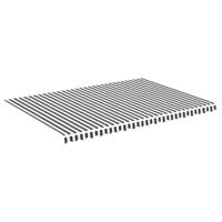 VidaXL Vervangingsdoek voor luifel 5x3,5 m antracietkleurig en wit - thumbnail