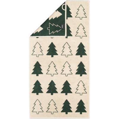 Cawö Cawo Christmas Edition 794 Fir trees Handdoek beige