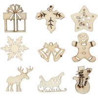 Creativ Company Hout decoratie, kerstmis, afm 28 mm, 45 stuk/ 1 doos - thumbnail