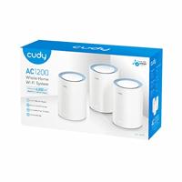 Cudy M1200 3-Pack AC1200 Mesh-WiFi-Systeem Voor Het Hele Huis, Dual-Band WiFi-Router, Bereikverlenger, VPN, IPv6, DDNS - thumbnail