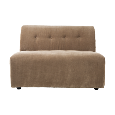 HKliving Vint Bank Element - 1,5-zitsbank Middenstuk - Corduroy Rib - Bruin HKliving Vint Bank Element - 1,5-zitsbank Middenstuk - Corduroy Rib - Bruin