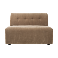 HKliving Vint bank middle 1,5-seat Corduroy Rib Brown - thumbnail