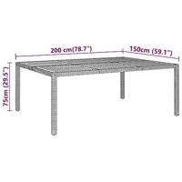 11-delige Tuinset poly rattan grijs - thumbnail