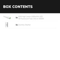 LED TL Buis 150 cm - T8 (G13) - 24W 3840lm - 160lm/W - High lumen - vervangt 128W (128W/840) - 4000K - flikkervrij - thumbnail