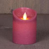 LED Kaars Wax Antiek Roze 10cm - thumbnail