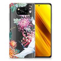 Xiaomi Poco X3 | Poco X3 Pro | TPU Hoesje | Bird Flowers - thumbnail