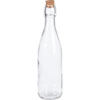 Fles glas met kurk 500ml transparant - thumbnail