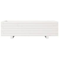 VidaXL Plantenbak 90x40x26,5 cm massief grenenhout wit - thumbnail