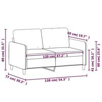 Tweezitsbank 120 cm fluweel wijnrood - thumbnail