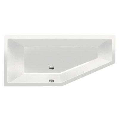 Ligbad Inbouw Xenz Society Compact Vijfhoek Links 80x180x44cm Acryl Wit Hoogglans met Poten