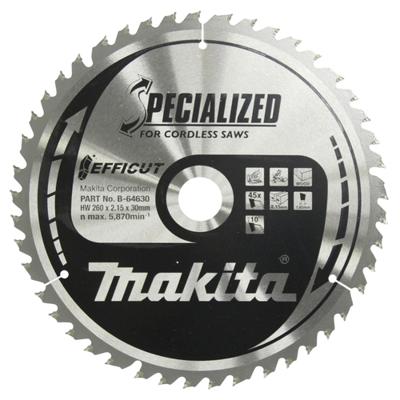 Makita Afkortzaagblad voor Hout | Efficut | Ø 260mm Asgat 30mm 45T - B-64630 - thumbnail