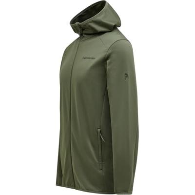 Peak Performance Light Zip Hood Fleece Heren Pine Needle XL Peak Performance Light Zip Hood Fleece Heren Pine Needle XL