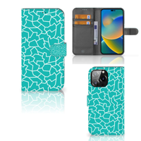 iPhone 14 Pro Max Hoesje Cracks Blue - thumbnail