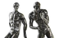 Bokstöd DKD Home Decor 30,5 x 11 x 26 cm Hout Hars Mannen Loft - thumbnail