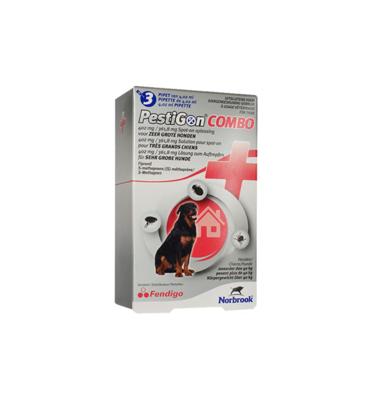 Pestigon Combo Spot-On voor honden vanaf 40 kg 3 pipetten Pestigon Combo Spot-On voor honden vanaf 40 kg 3 pipetten