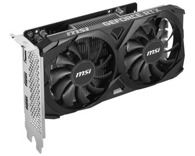 MSI Nvidia GeForce RTX 3050 Videokaart VENTUS 2X OC 6 GB GDDR6-RAM PCIe x16 DisplayPort, HDMI NVIDIA G-Sync , Overclocked MSI Nvidia GeForce RTX 3050 Videokaart VENTUS 2X OC 6 GB GDDR6-RAM PCIe x16 DisplayPort, HDMI NVIDIA G-Sync , Overclocked