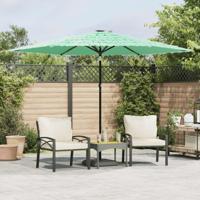 VidaXL Parasol met stalen paal 288x288x225 cm groen - thumbnail