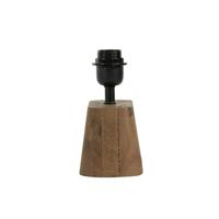 Light & Living Tafellamp 'Kardan' Mangohout, 21cm, kleur Mat Bruin (excl. kap) - thumbnail