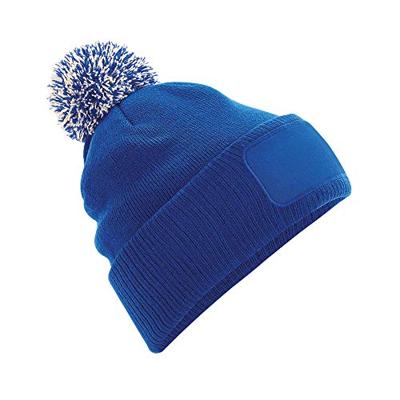 Beechfield CB443 Snowstar® Patch Beanie - Bottle Green/Off White - One Size