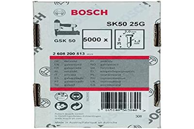 Bosch Accessories 2608200513 Nagel met verzonken kop SK50 Afmeting, lengte 25 mm 5000 stuk(s) Bosch Accessories 2608200513 Nagel met verzonken kop SK50 Afmeting, lengte 25 mm 5000 stuk(s)