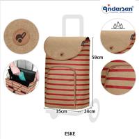 Andersen Boodschappentrolley Unus Shopper Eske 75cm-Red - thumbnail