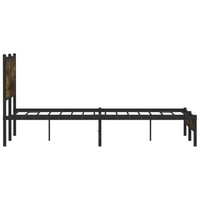 Bedframe zonder matras metaal gerookt eikenkleurig 150x200 cm